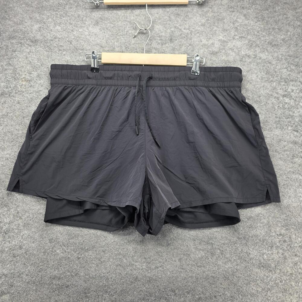 Spyder Shorts Mens 2XL Black Athletic Pockets Lined Drawstring Elastic Waist